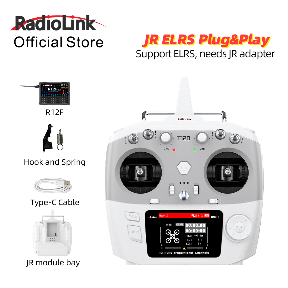 Drone Gimbal Controller - Modul RadioLink T12D JR 12CH 2.4GHz,