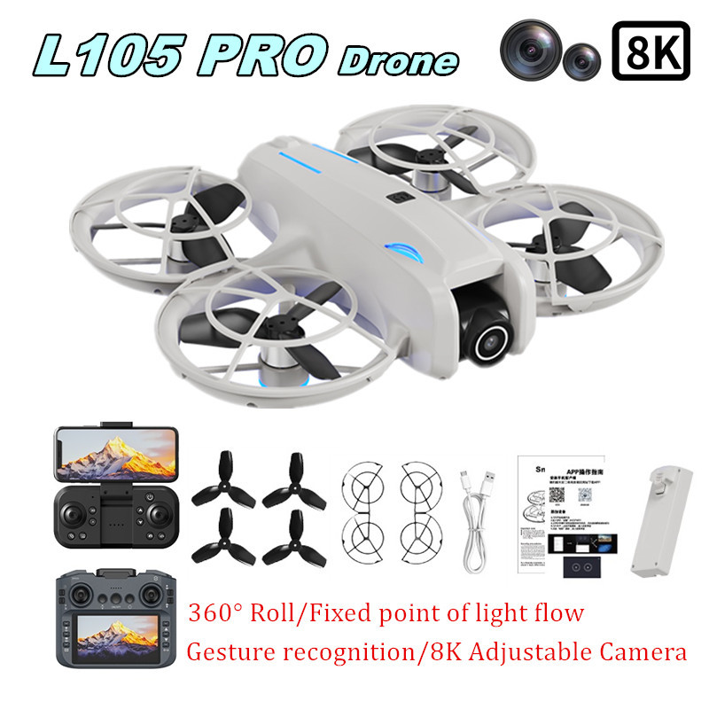 Drone Gimbal Brushless - Drone L105 PRO Duel Lensa 8k