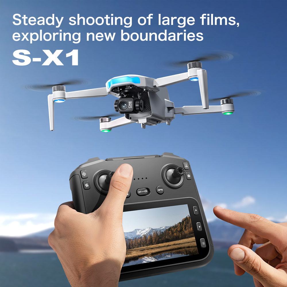 S-X1 GPS Foldable RC Quadcopte - Drone Gimbal 3 Axis ulasan dan harga